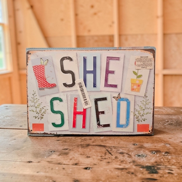 Lone Star Art Other - She Shed Metal Sign by Lone Star Art 8” x 12” New In Plastic